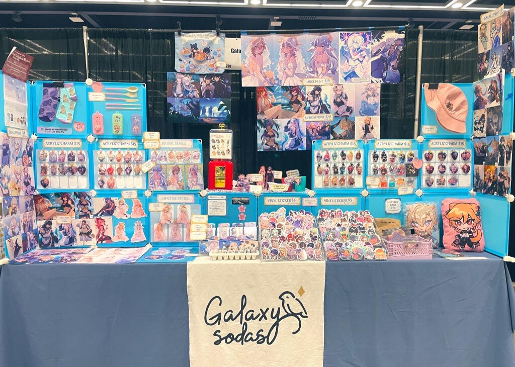 8ft artist alley table display